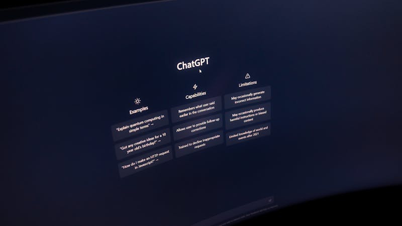 AI assistant chat interface on a developer workstation