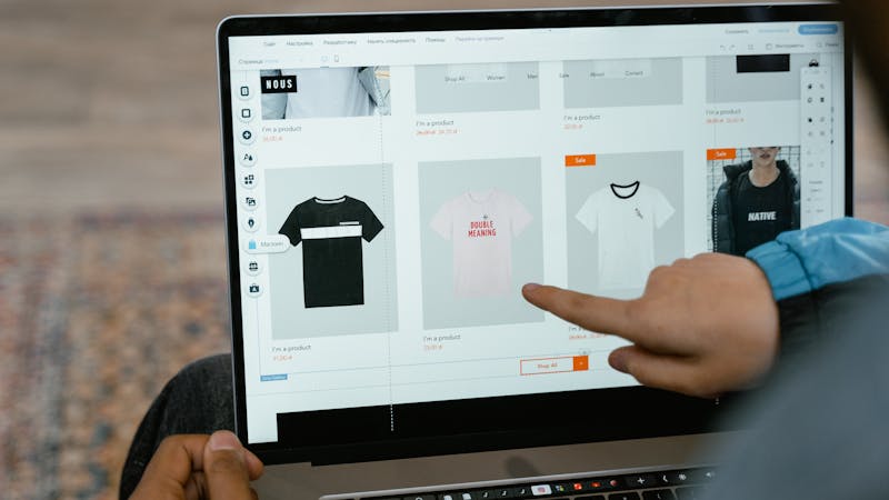 SaaS product interface displayed on a laptop screen
