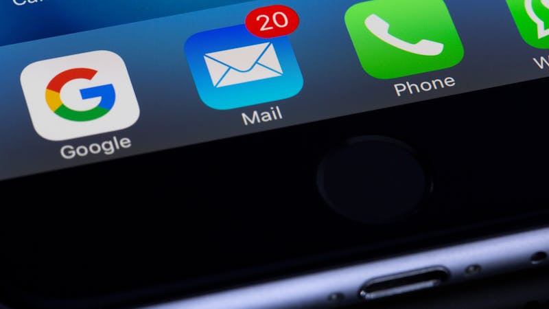 Message inbox showing organized notification entries