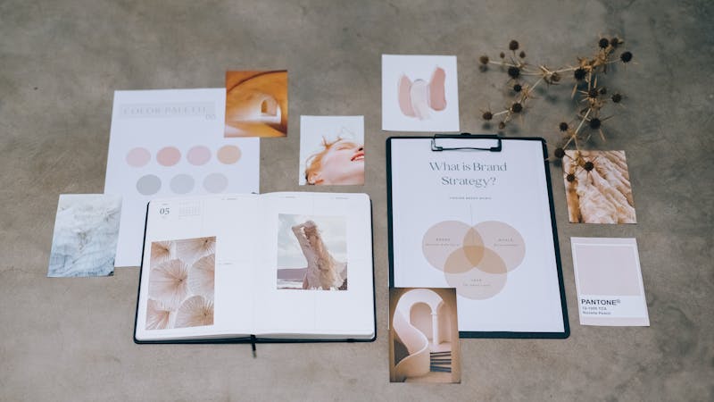 Brand color swatches arranged for a design system review