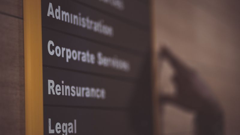 Business directory listing page with organized category entries