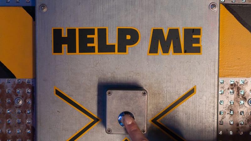 Close-up of a hand tapping a call to action button on a digital interface
