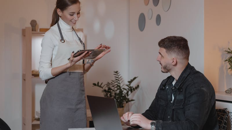 Client and server communication illustrated through connected network devices