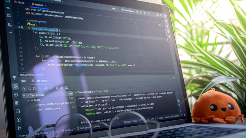 Software quality assurance testing with automated test results on screen