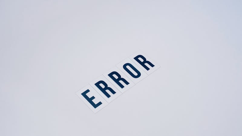 Project planning documents with notes highlighting common errors