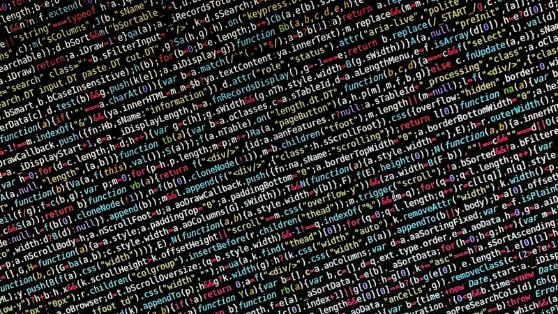 Programming code displayed on a screen highlighting modern language syntax